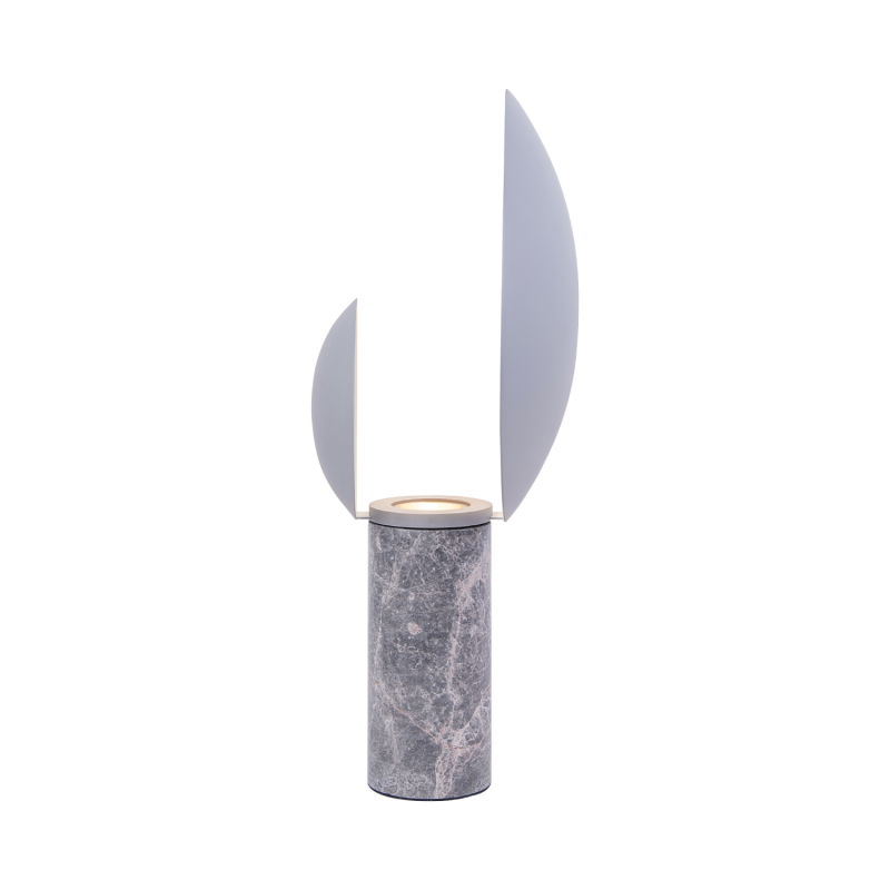 Nordlux Caché elegante Tischlampe Grau GU10 skulpturales Design